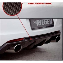 Anadido trasero Opel Astra J mod RIEGER escape doble carbon look
