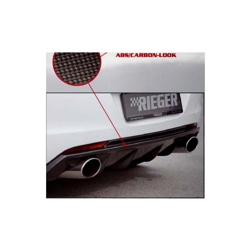 Anadido trasero Opel Astra J mod RIEGER escape doble carbon look