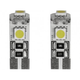T10 luz de posicion LED   blanco 3 LEDs SMD  2 piezas  CANBUS