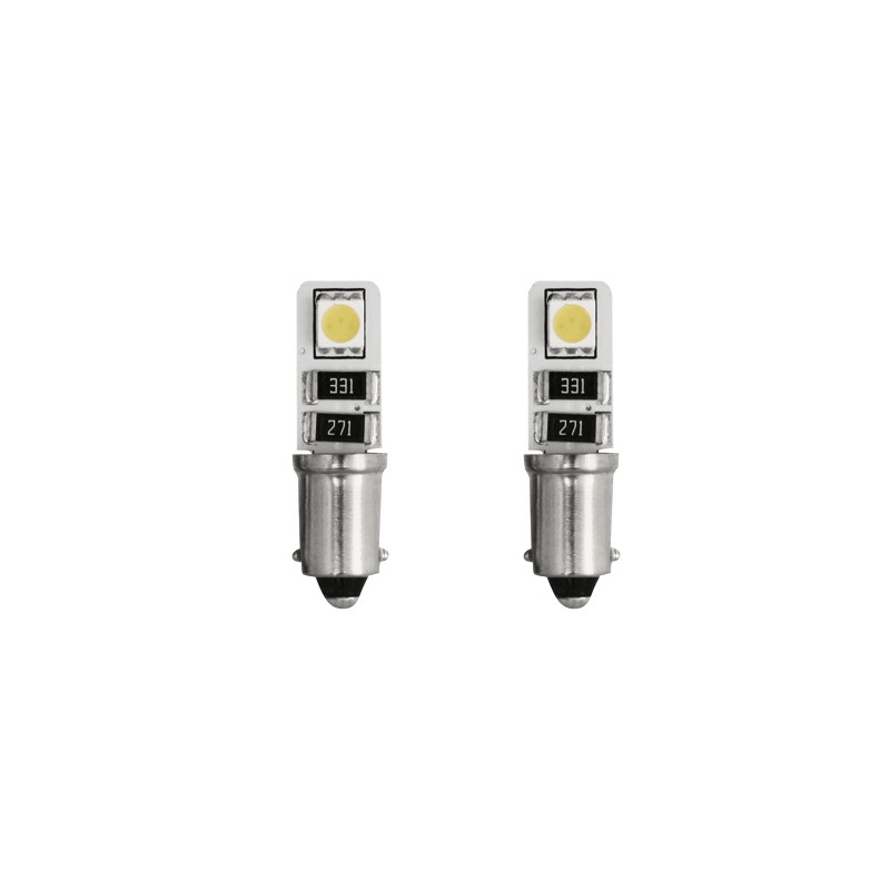 SMD Line BA9S luz de posicion con 2 SMD LED   blanco CanBus