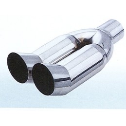 COLA ESCAPE DOBLE DTM REDONDA 2x82x295mm entrada 62 diametro