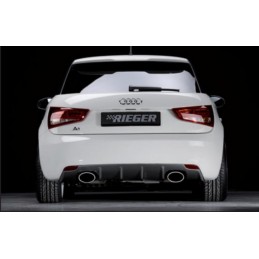 Difusor faldon trasero Audi A1 Rieger doble salida escape ABS