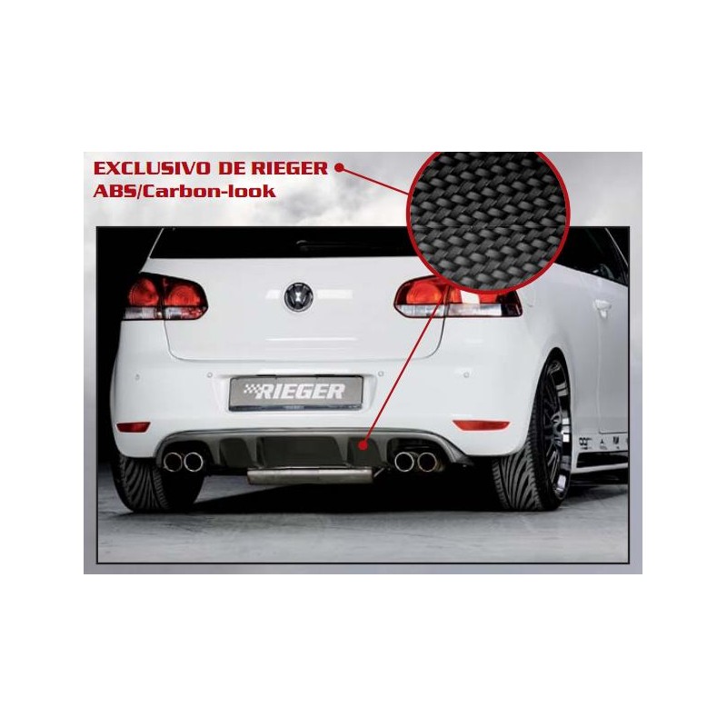 Anadido faldon tras VW Golf 6 ABS no GTI para escape Iqz CARBON