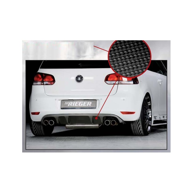 Anadido faldon tras VW Golf 6 ABS no GTI para escape Iqz Der ABS