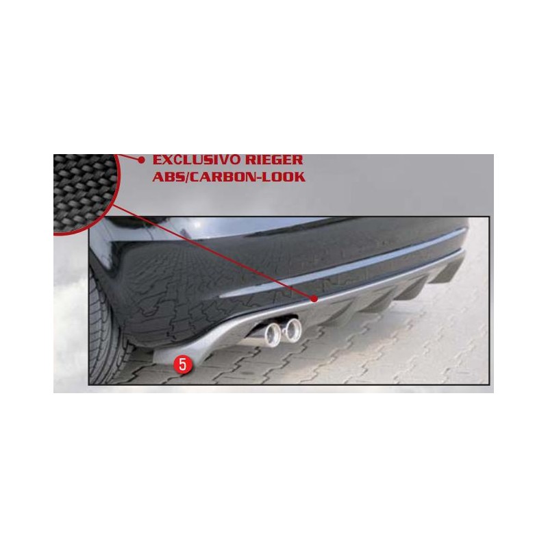 Anadido paragolpes tras Audi A3 8P 3  5 P CARBON LOOK