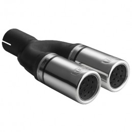 Cola de escape Doble salida  O60x170 mm
