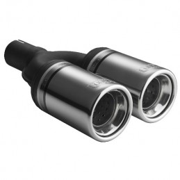 Cola de escape Doble salida  O80x160 mm
