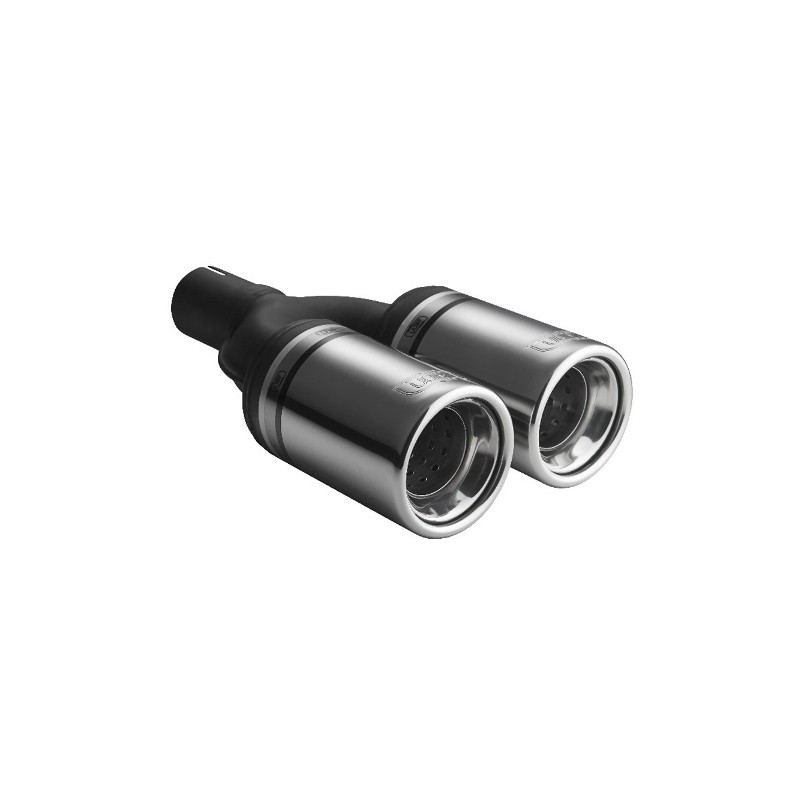 Cola de escape Doble salida  O80x160 mm