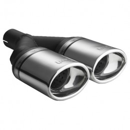 Cola de escape doble ovaal 120x80x250
