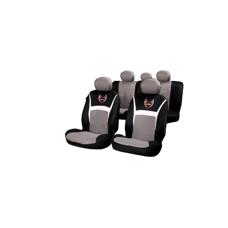 FUNDA TEXTIL ASIENTOS  quot WING POWER quot  GRIS 