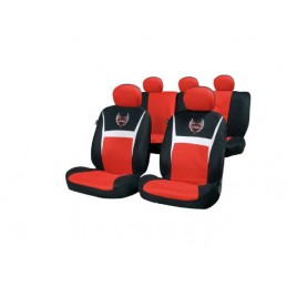 FUNDA TEXTIL ASIENTOS  quot WING POWER quot  ROJO