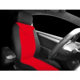 FUNDA TEXTIL ASIENTOS  quot UNICORN quot  2 PCS ROJO NEGRO