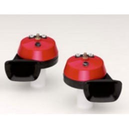 Jgo bocina caracol 2 sonidos   12v   Tapa roja