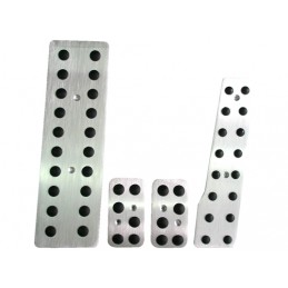 Kit pedales aluminio con goma negra universal