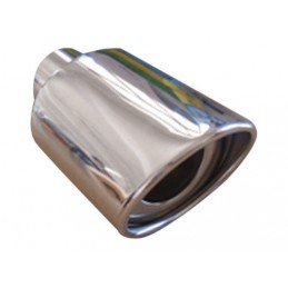 Cola de escape universal acero inoxidable tipo oval 112x88mm