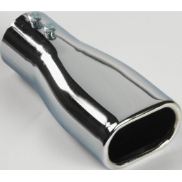 Cola de escape oval 80x50x165mm 38 50mm inox