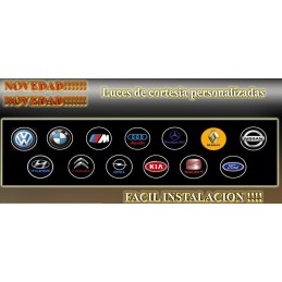 Luces de cortesia personalizadas con el logo de marca del vehicu