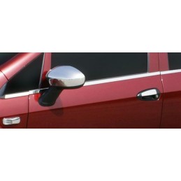 Cubre Espejos Retrovisores Acero Inoxidable FIAT LINEA 07 06 gt  2 