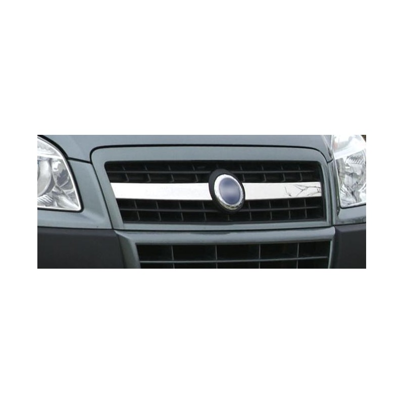 Parrilla Frontal Acero Inoxidable FIAT DOBLO 07 06 gt  2 piezas