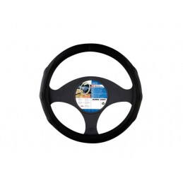 FUNDA VOLANTE SEMI PIEL CON GRIP NEGRA 38CM