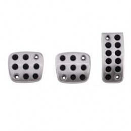 JUEGO CUBREPEDALES  quot PEUGEOT 206 quot  ALUMINIO  PLATA