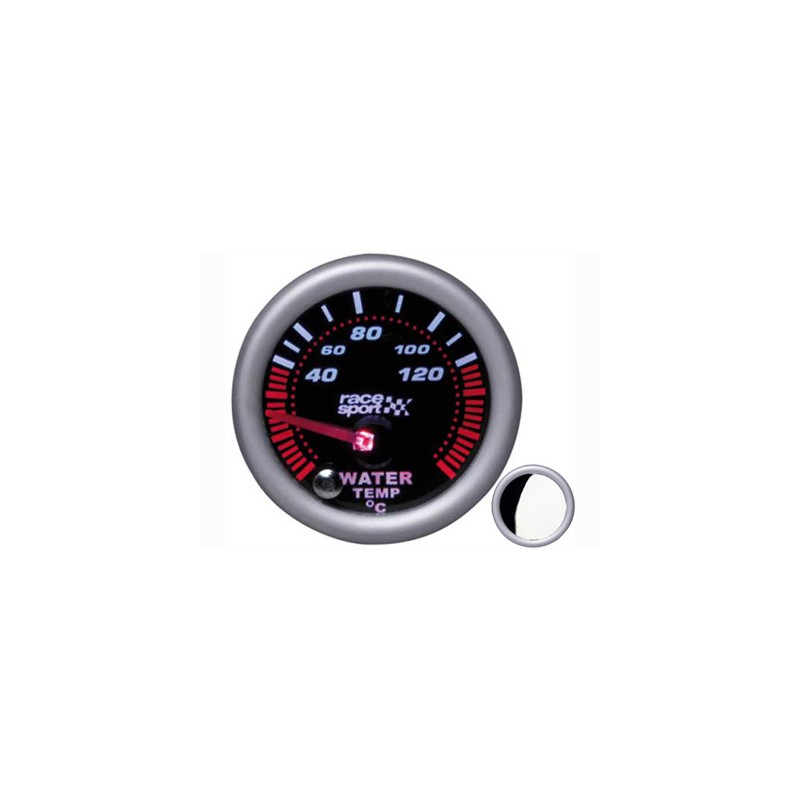 TERMOMETRO TEMPERATURA AGUA  quot MIRROR LOOK  C LUZ DIA 52MM 12V