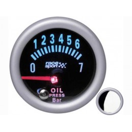 MANOMERO PRESION ACEITE  quot MIRROR LOOK quot  C LUZ 52MM 12V 