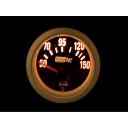 TERMOMETRO NEGRO TEMP ACEITE  quot RACE SPORT quot DIA 52 MM 12V 