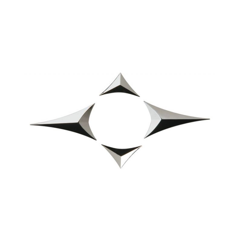 EMBLEMA CROMADO  quot STAR quot  75 X 35    25 X 40