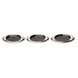 TOMA AIRE DECORATIVA  quot OVAL quot  CARBON CHROME LOOK  6 PCS
