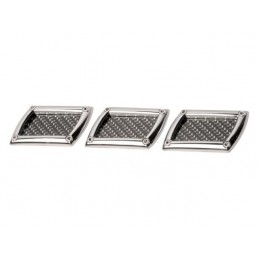 TOMA AIRE DECORATIVA  quot 4 PORTE quot  CARBON CHROME LOOK 6 PCS