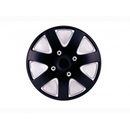 JUEGO TAPACUBOS 13 quot   quot SILVERSTONE quot  NEGRO PLATA