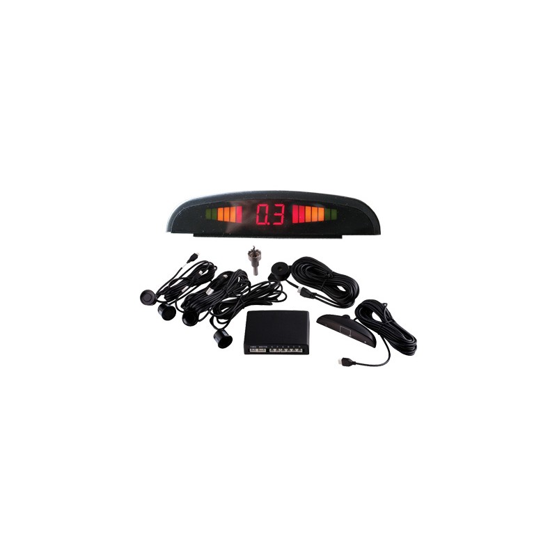 SENSOR PARKING CON MONITOR LED 4 sensores