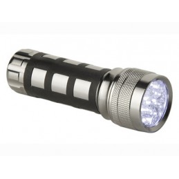 LINTERNA ALUMINIO 17 LEDs C PILAS INCLUIDAS 11X4 CM