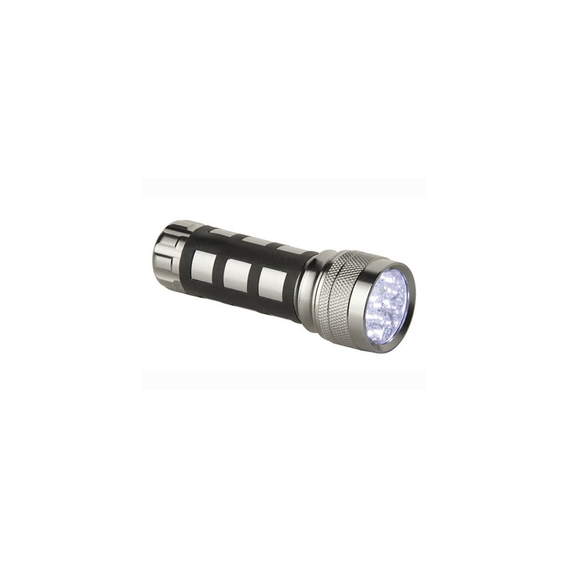 LINTERNA ALUMINIO 17 LEDs C PILAS INCLUIDAS 11X4 CM