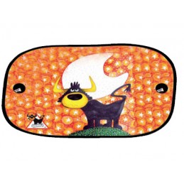 PARASOL TRASERO  quot ANIMALS ON BOARD quot  100x50CM  TORO