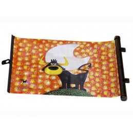 CORTINILLA LATERAL  quot ANIMALS ON BOARD quot  49X36CM TORO