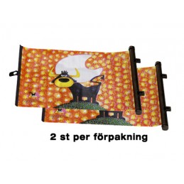 CORTINILLA LATERAL  quot ANIMALS ON BOARD quot  49X36CM TORO