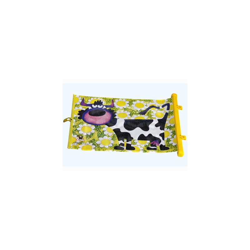 CORTINILLA LATERAL  quot ANIMALS ON BOARD quot  49X36CM VACA