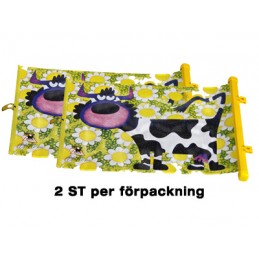 CORTINILLA LATERAL  quot ANIMALS ON BOARD quot  49X36CM VACA