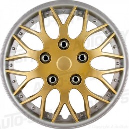 JUEGO 4 TAPACUBOS Missouri 15   Gold Silver
