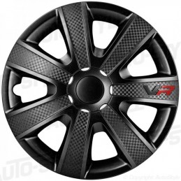 TAPACUBOS RUEDA VR 16 quot  NEGRO CARBONO LOOK