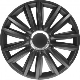 TAPACUBOS RUEDA Intenso Pro 15 quot  negro   aro Chrome