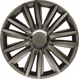 TAPACUBOS RUEDA Intenso Pro 16 quot  gun metal   aro Chrome