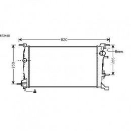 REFRIGERADOR RENAULT MEGANE III  08  gt  gt  625X380X27 1 5 DCI 1 4 96