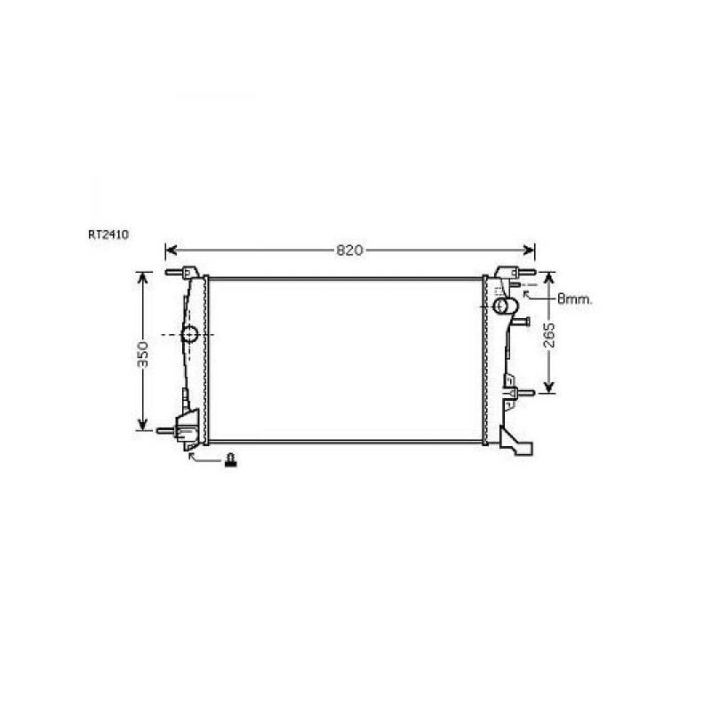 REFRIGERADOR RENAULT MEGANE III  08  gt  gt  625X380X27 1 5 DCI 1 4 96