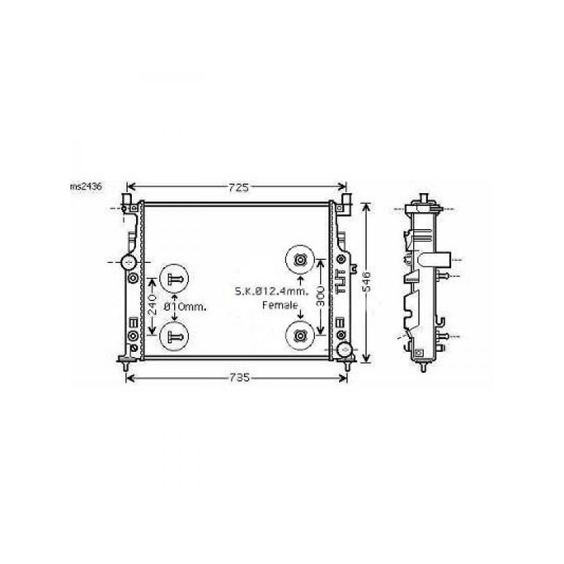 RADIADOR AGUA MERCEDES CLASE M   W164 05  gt  gt  635X530 TODOS MODELO