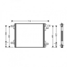 CONDENSADOR MERCEDES CLASE M 98 01  gt  gt  510X535 230 320 370 430 50