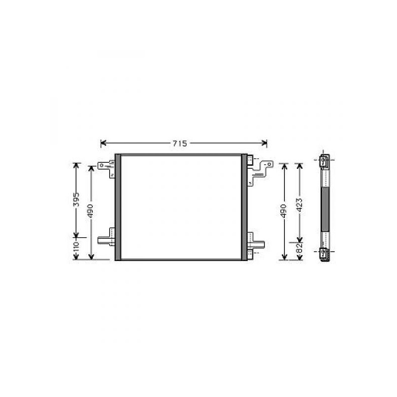 CONDENSADOR MERCEDES CLASE M 98 01  gt  gt  510X535 230 320 370 430 50