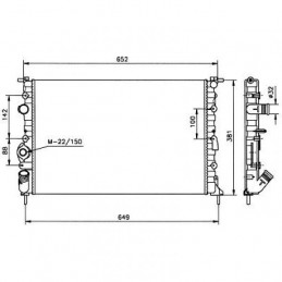 RADIADOR RENAULT SCENIC 99 03  632X378X28 1 6 2 0 1 9DTI DCI  AC